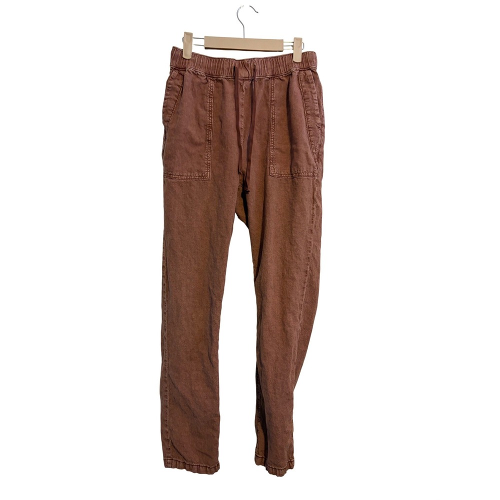 Pilcro Anthropologie Linen Blend Jogger Pants Terracotta Pink XST Tall‎ X-Small